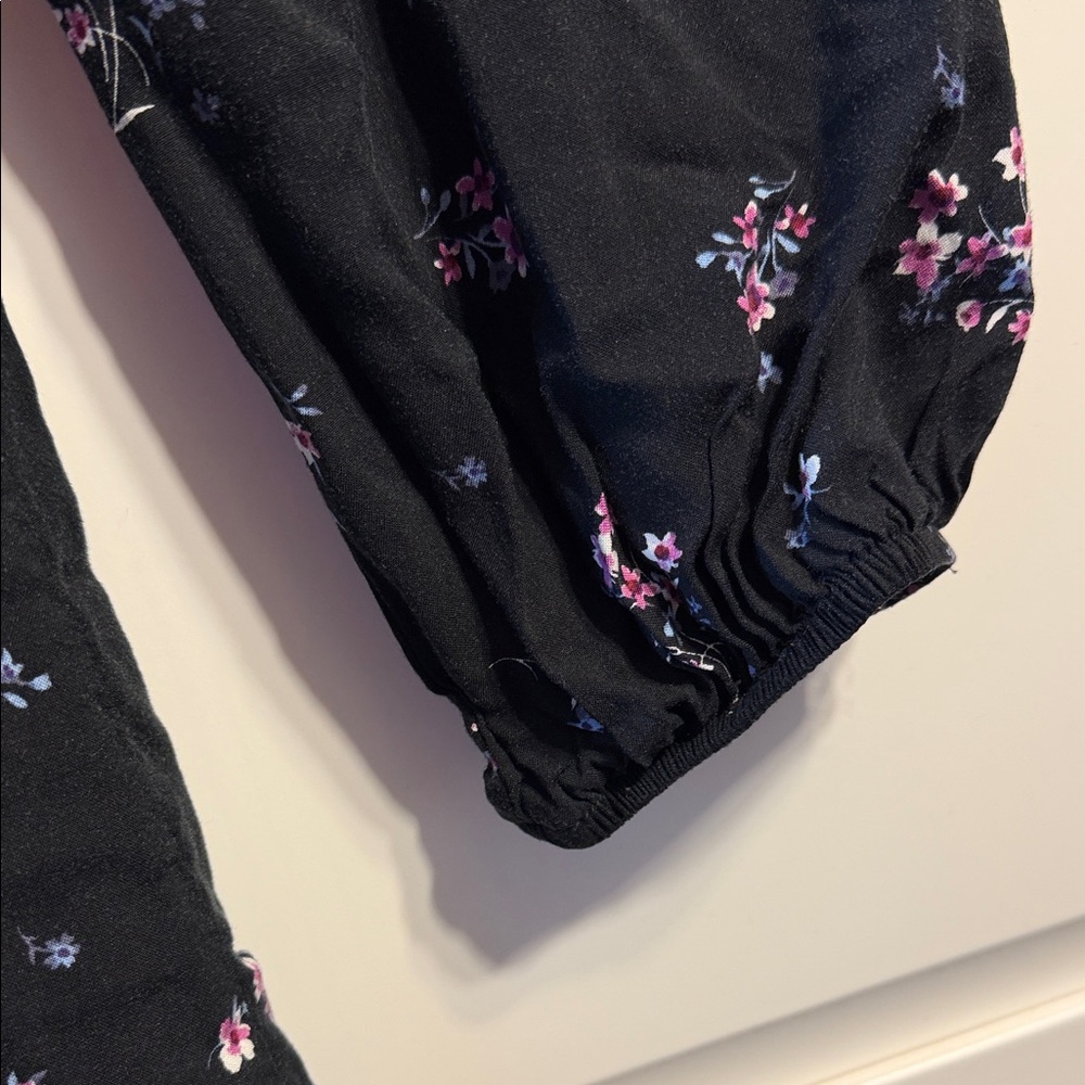 Wild Fable Black Floral High-neck Babydoll Dress - Picture 6 of 8